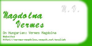 magdolna vermes business card